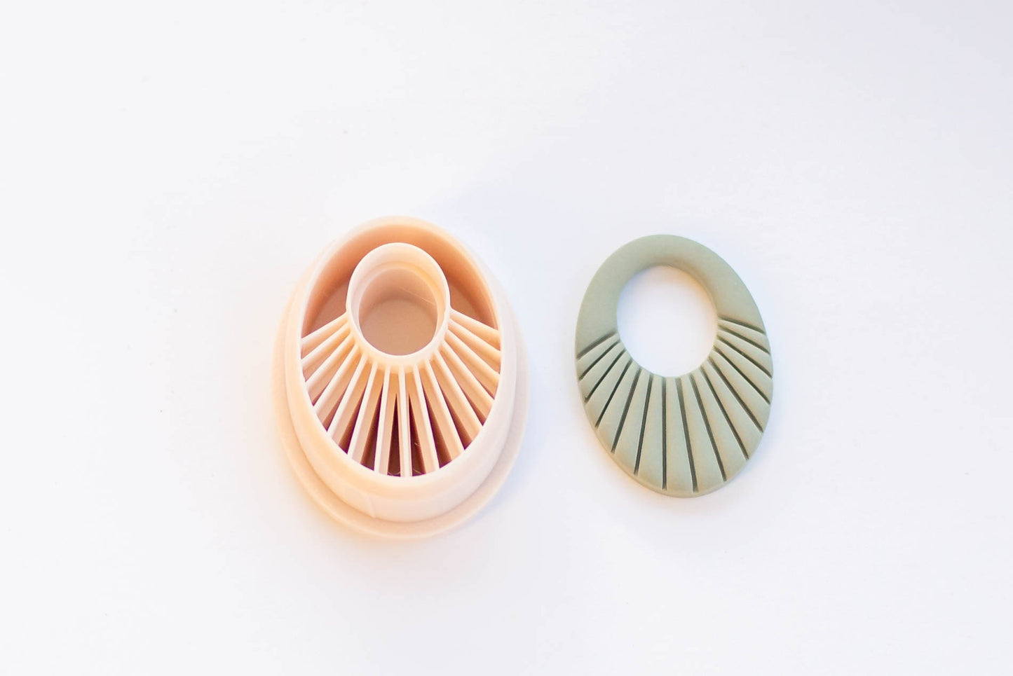 Lined Oval Clay Cutter