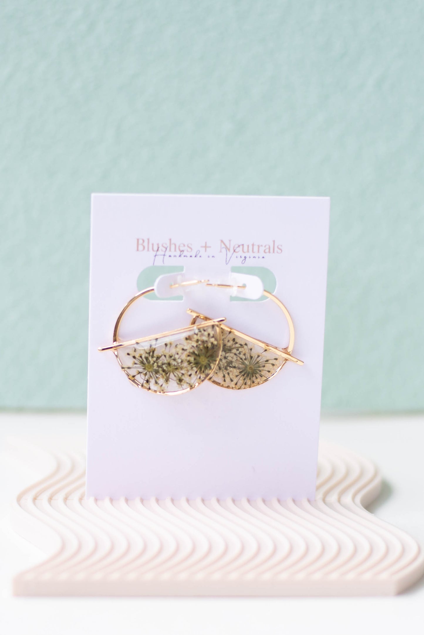 Queen Ann's Lace Gold Hoops