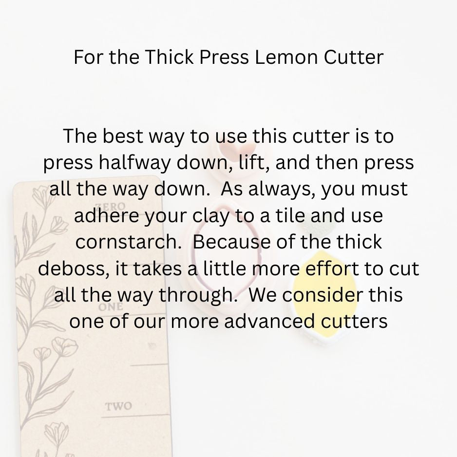 Lemon *Thick Press* Clay Cutter