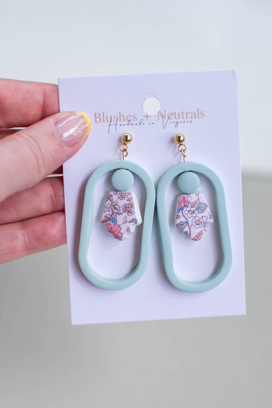 Mint and Floral Earrings | Movement Collection