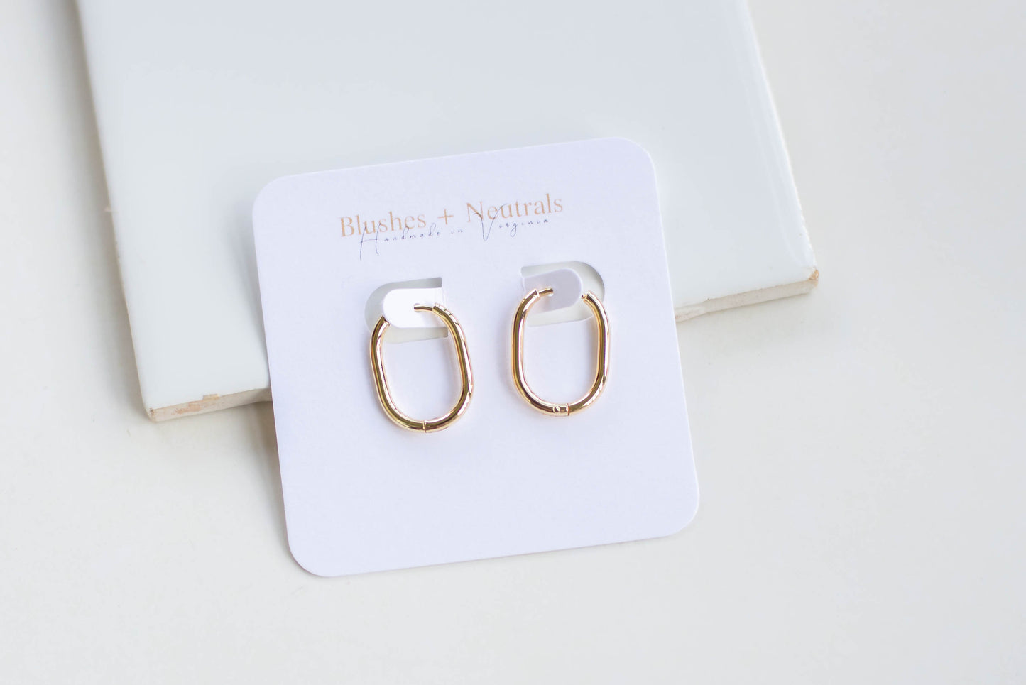 Gold Oval Hoop 20x15mm