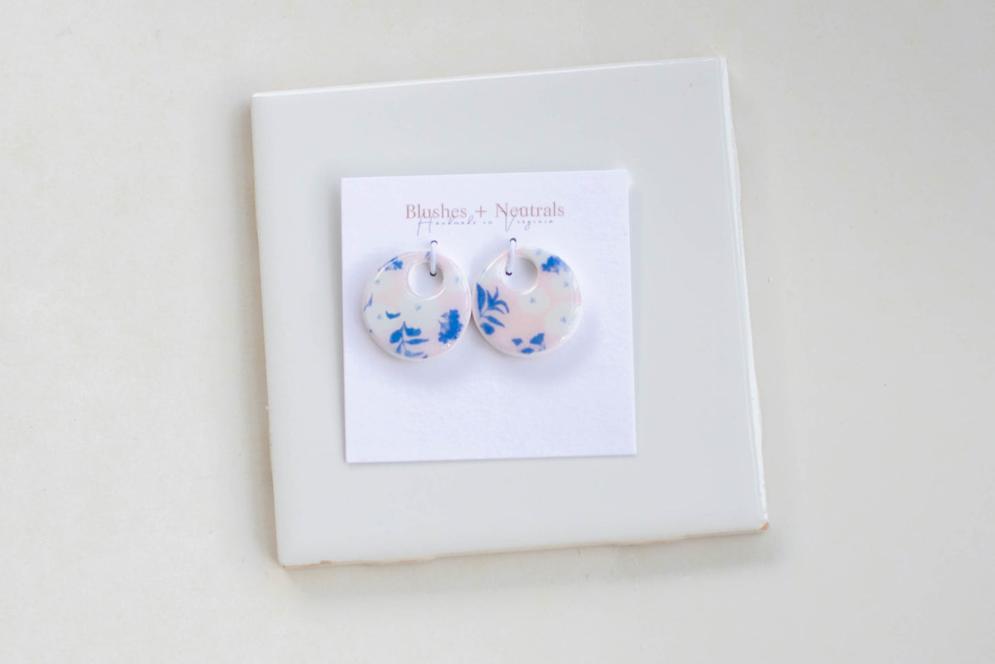 Circle Pink and Blue Floral