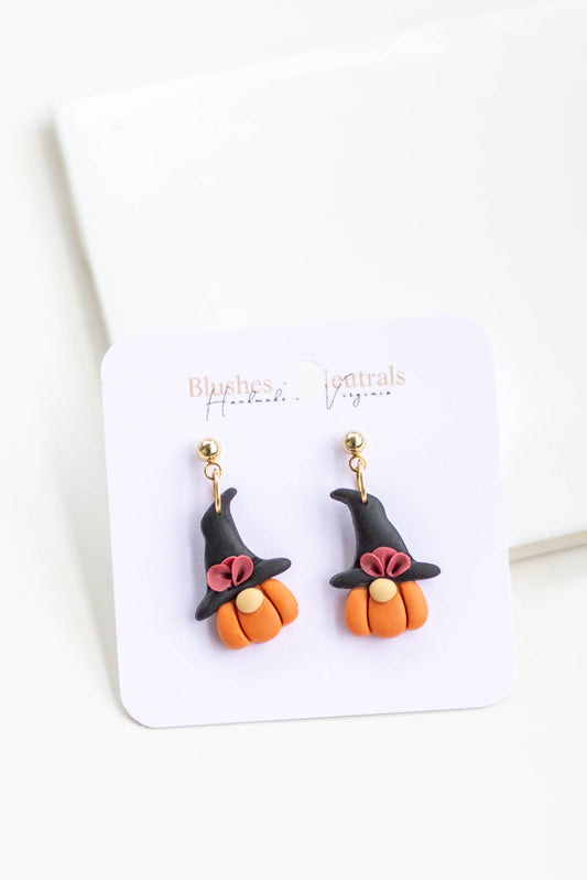 Adorable Pumpkin Gnome Earrings