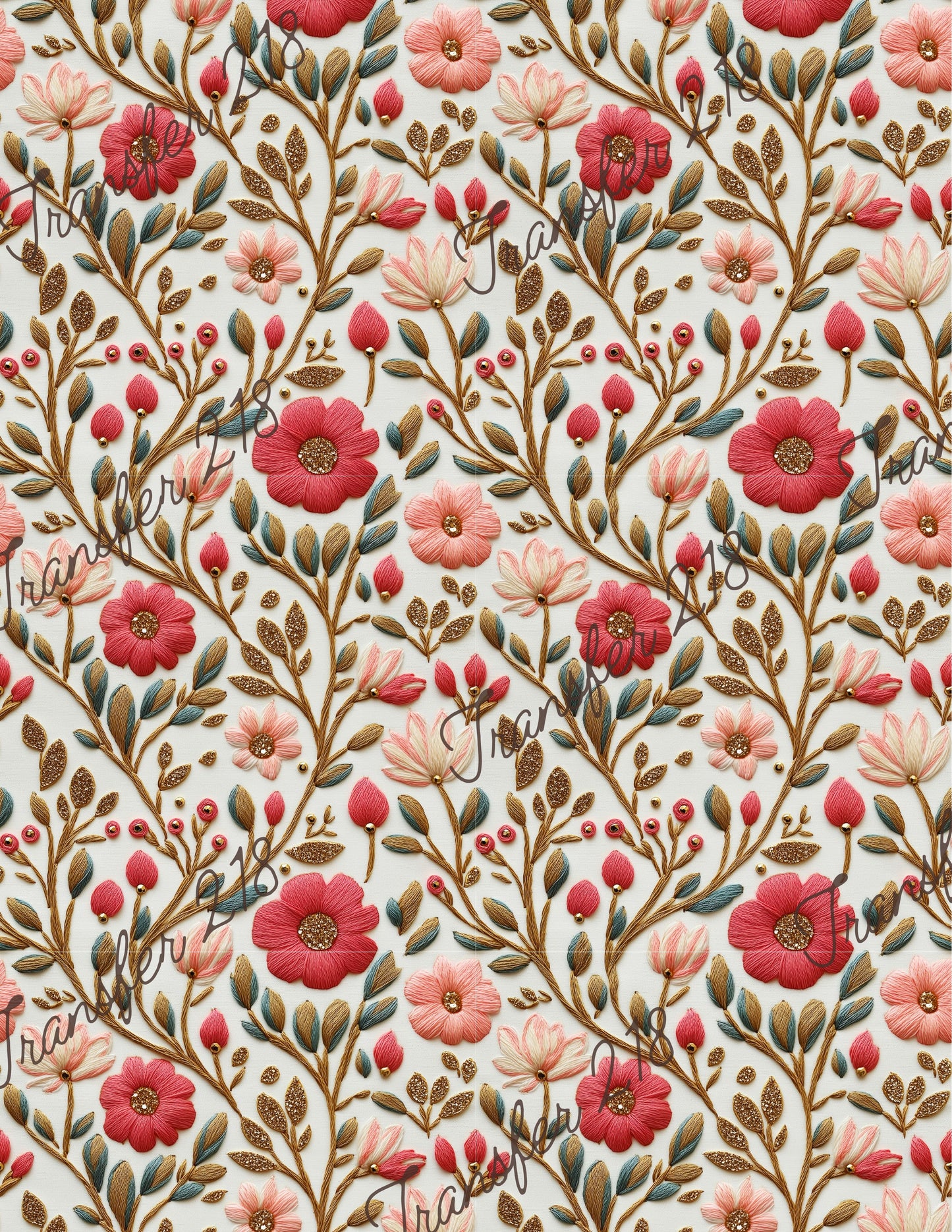 TP218 Floral Image transfer