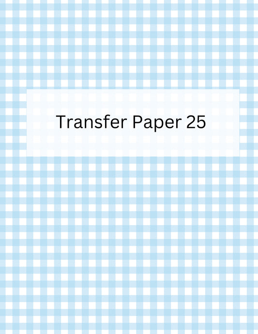 Blue Gingham Transfer Paper- TP25
