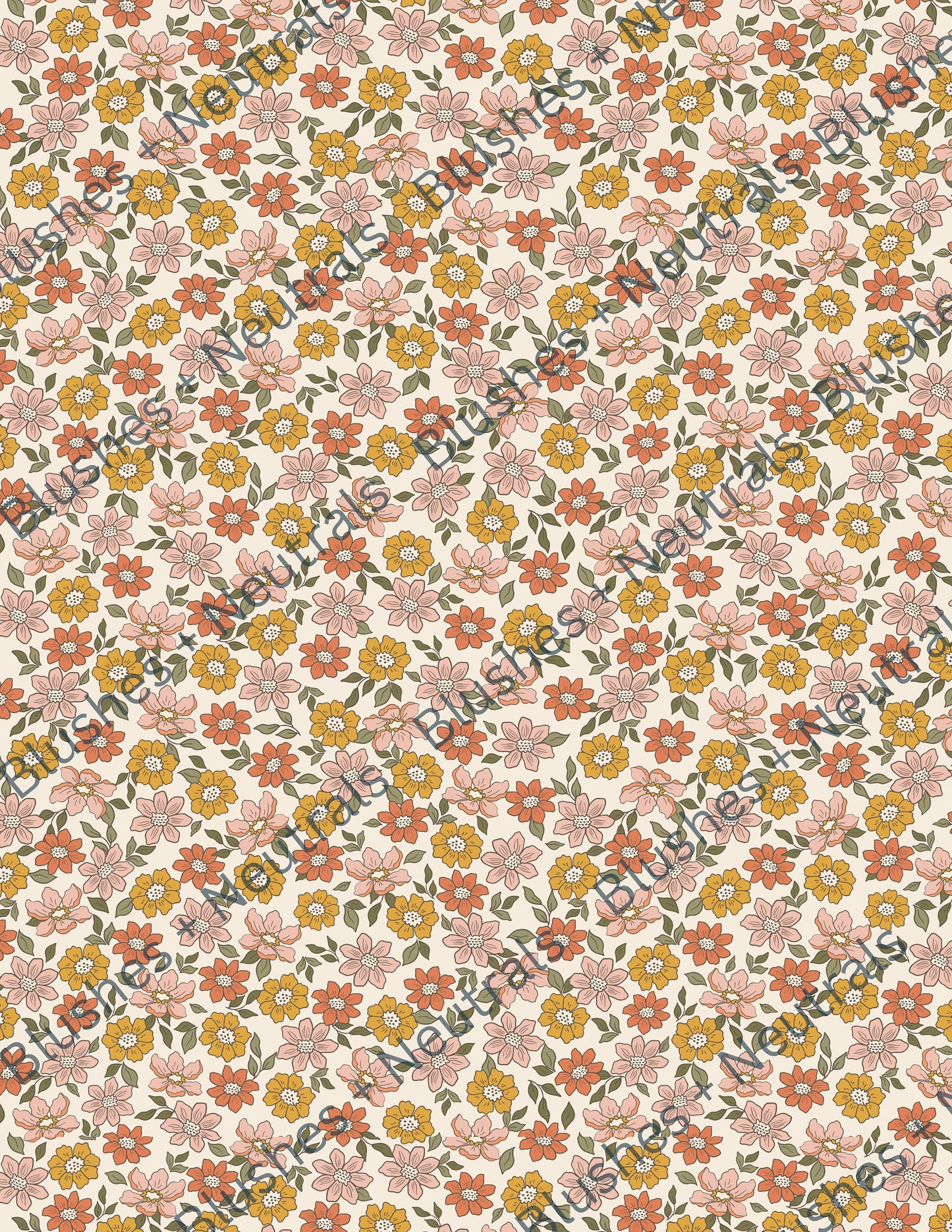 TP64- Vintage Floral Transfer