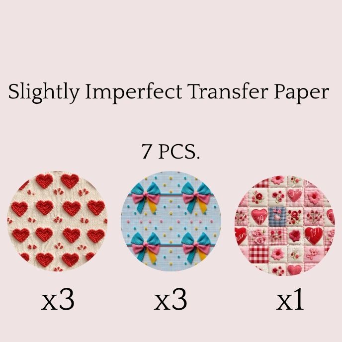 Valentine Slightly Imperfect Transfer Sheet 7 PCS