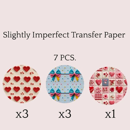 Valentine Slightly Imperfect Transfer Sheet 7 PCS