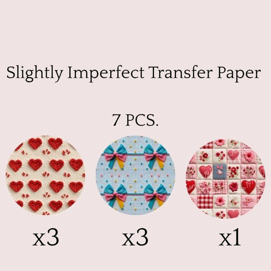 Valentine Slightly Imperfect Transfer Sheet 7 PCS