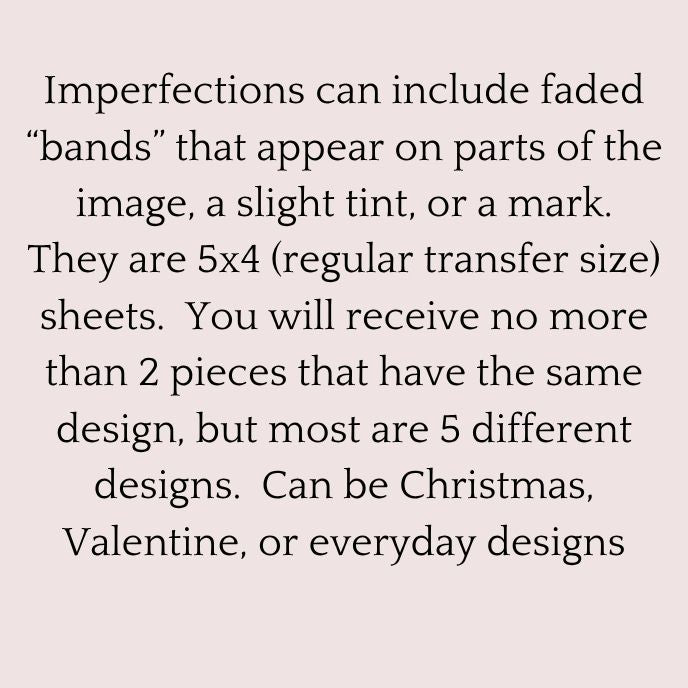 SLIGHTLY IMPERFECT 5 Piece Mystery Transfer Pack