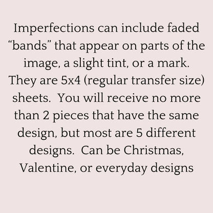 SLIGHTLY IMPERFECT 5 Piece Mystery Transfer Pack