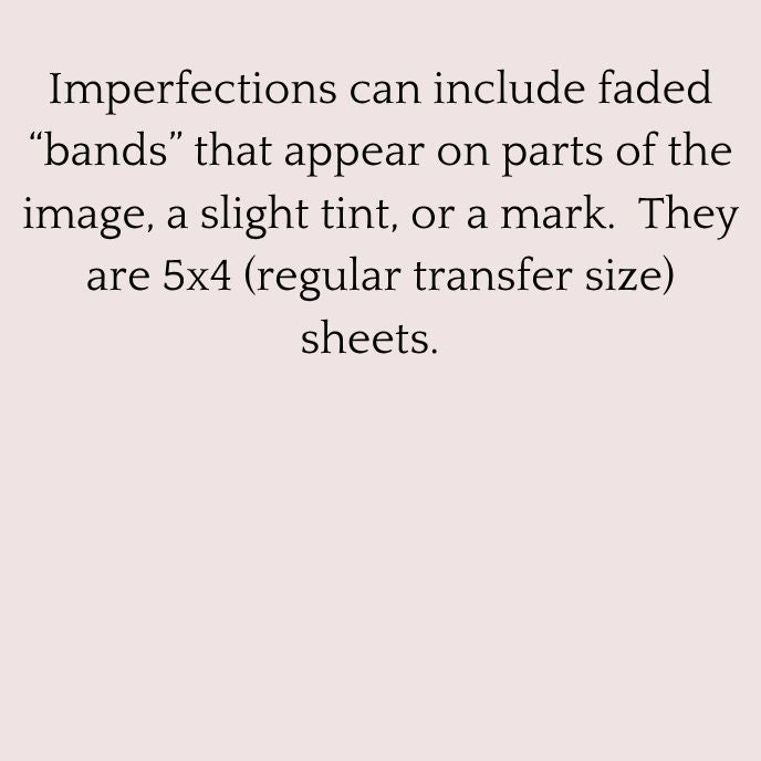 Valentine Slightly Imperfect Transfer Sheet 7 PCS