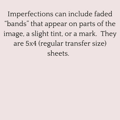 Valentine Slightly Imperfect Transfer Sheet 7 PCS