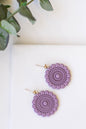 Dusty Purple Clay Earrings