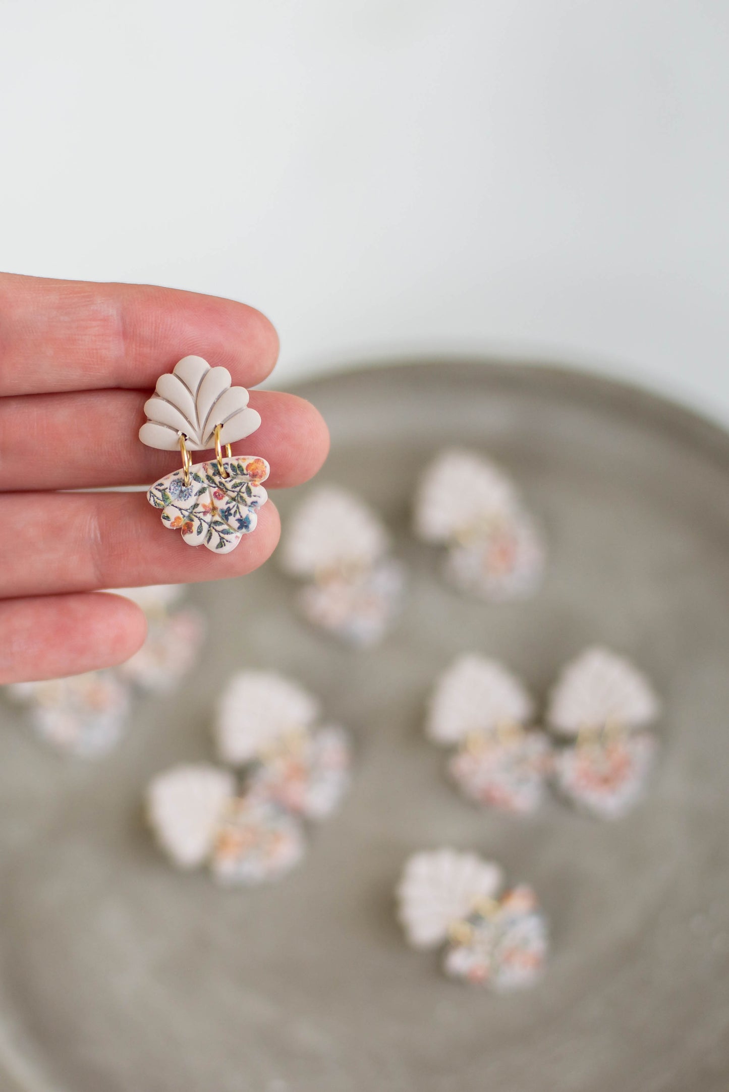 Floral Polymer Clay Studs