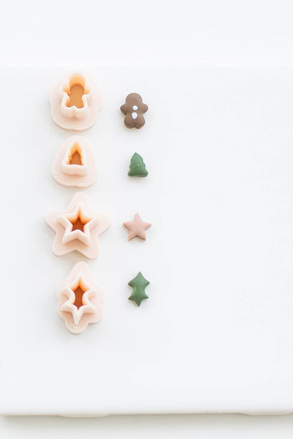 Christmas Clay Micro Cutter Set - 4 Holiday Cutters