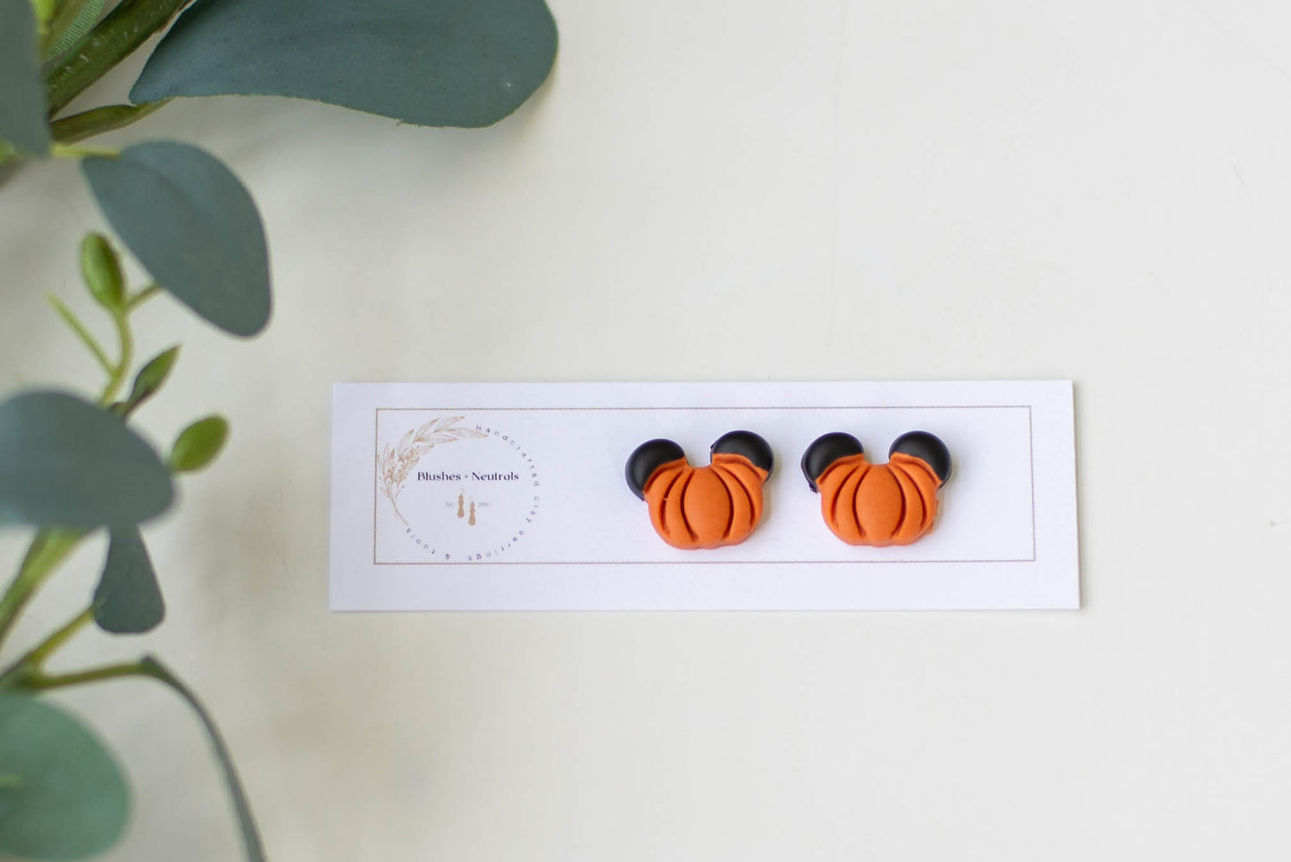 Mouse Pumpkin Stud Earrings