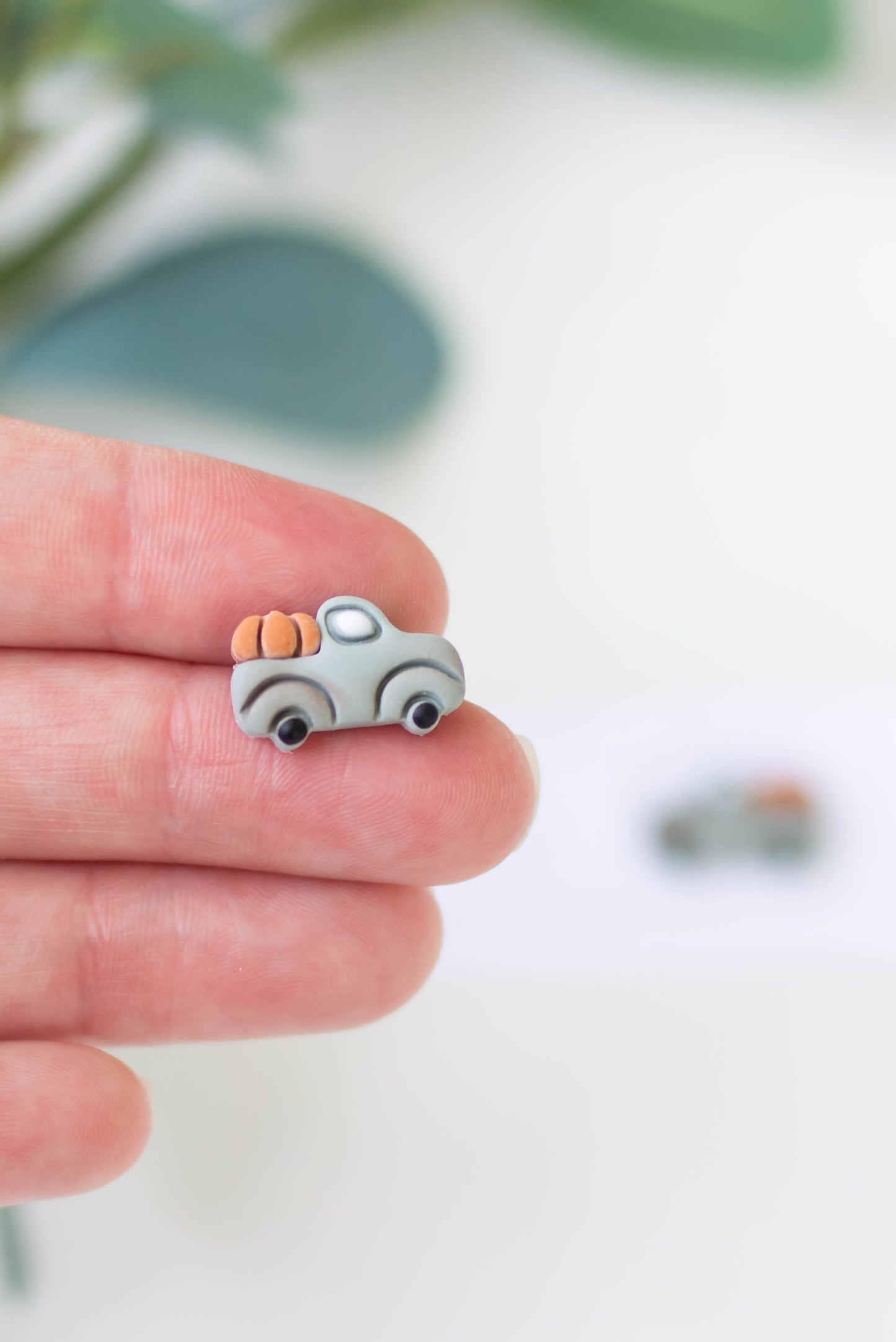 Truck and Pumpkin Stud Earrings