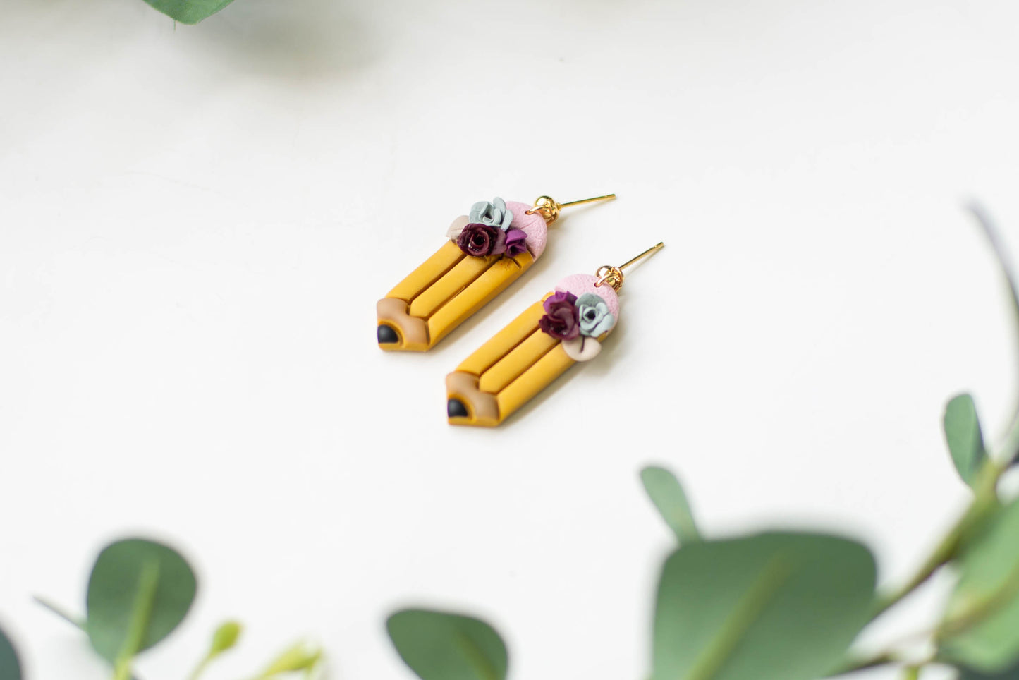 Pencil Earrings- Gold Plated