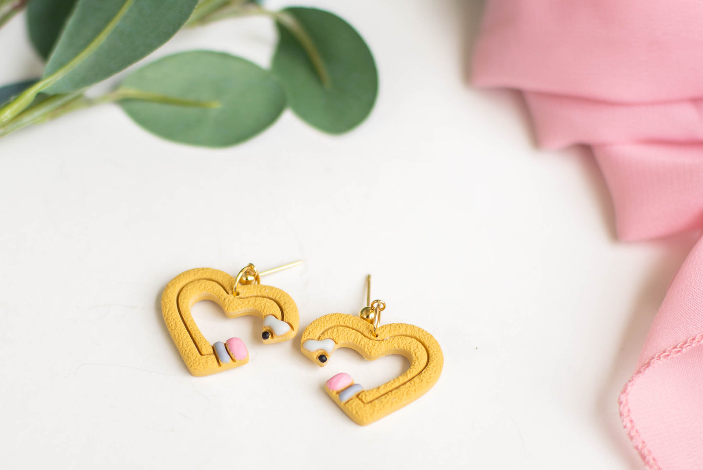 Pencil Heart Earrings