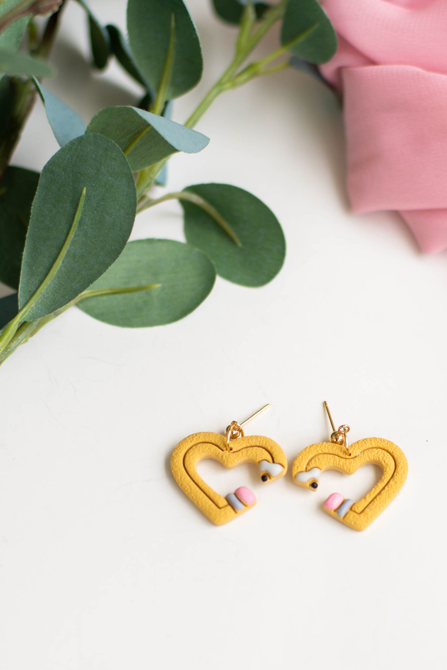 Pencil Heart Earrings