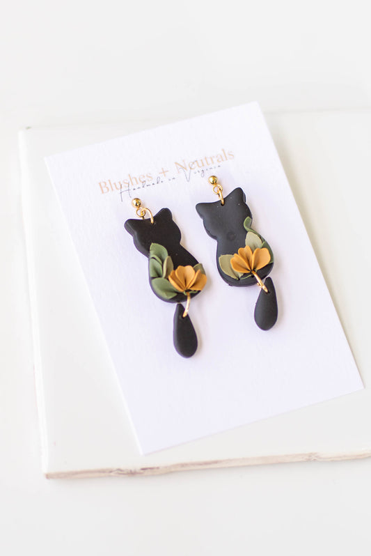 Black Cat Earrings