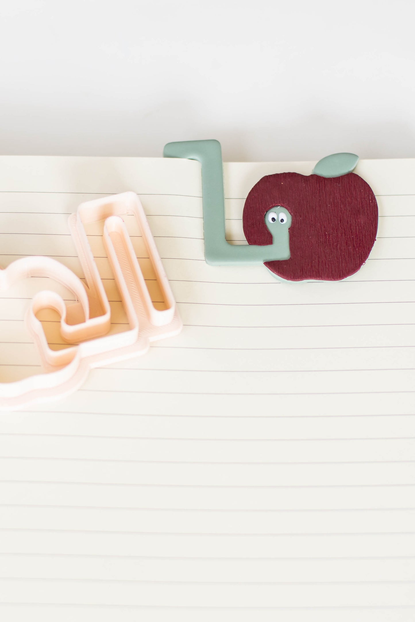 Apple and Caterpillar Bookmark CUTTER