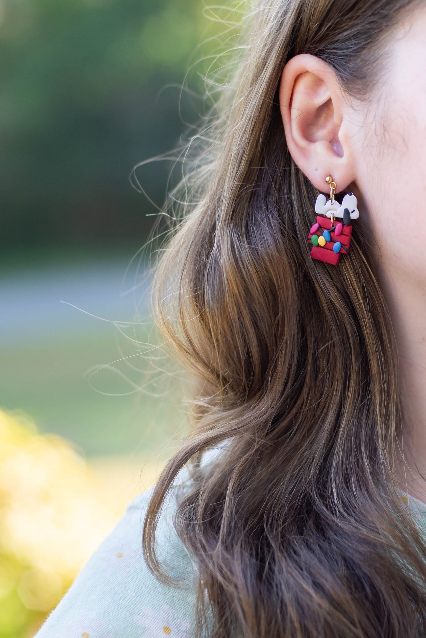 Handmade Christmas Dog Earrings