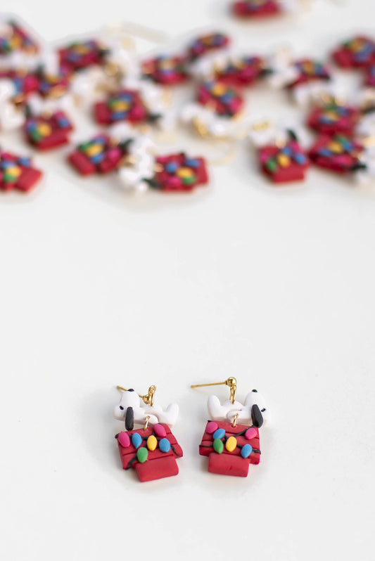 Handmade Christmas Dog Earrings