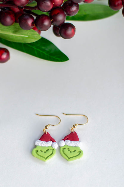 The Mean One Christmas Earrings