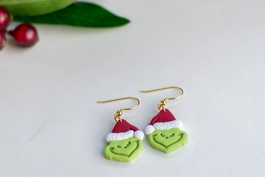 The Mean One Christmas Earrings