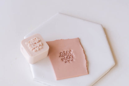 Handmade with Love Stamp for Clay