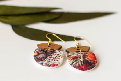 "Embroidered Look" Clay Dangles