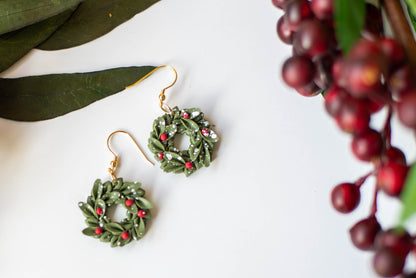 Christmas Wreath Earrings