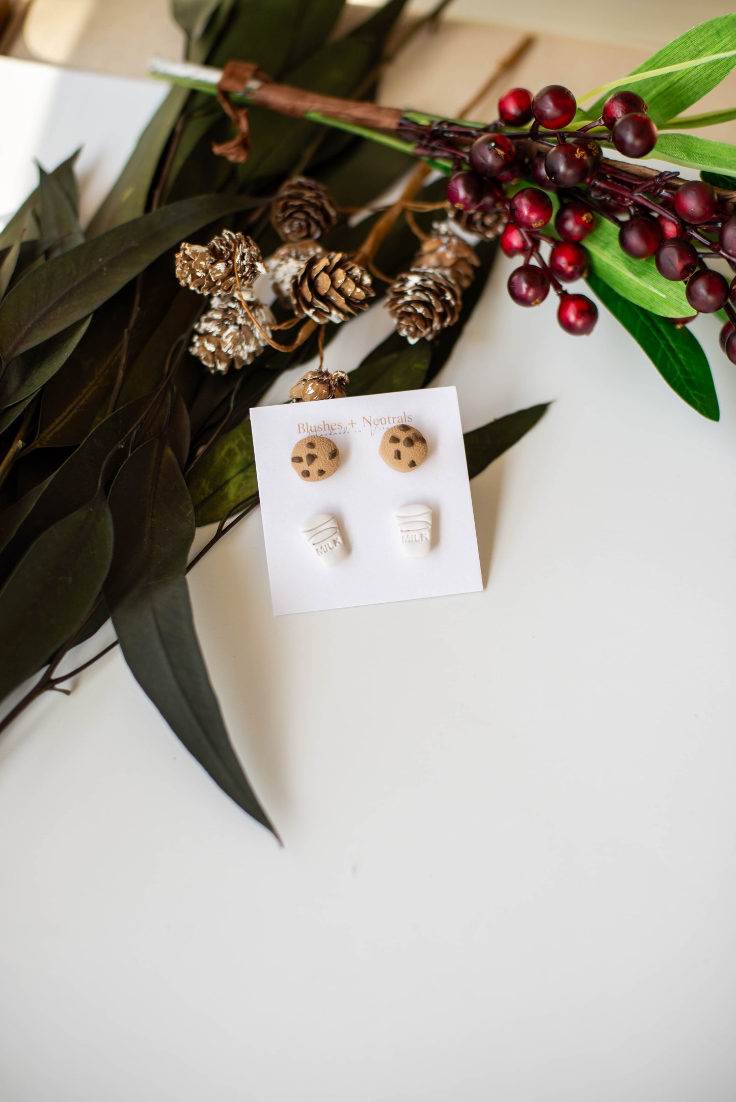 Milk and Cookies Stud Earrings