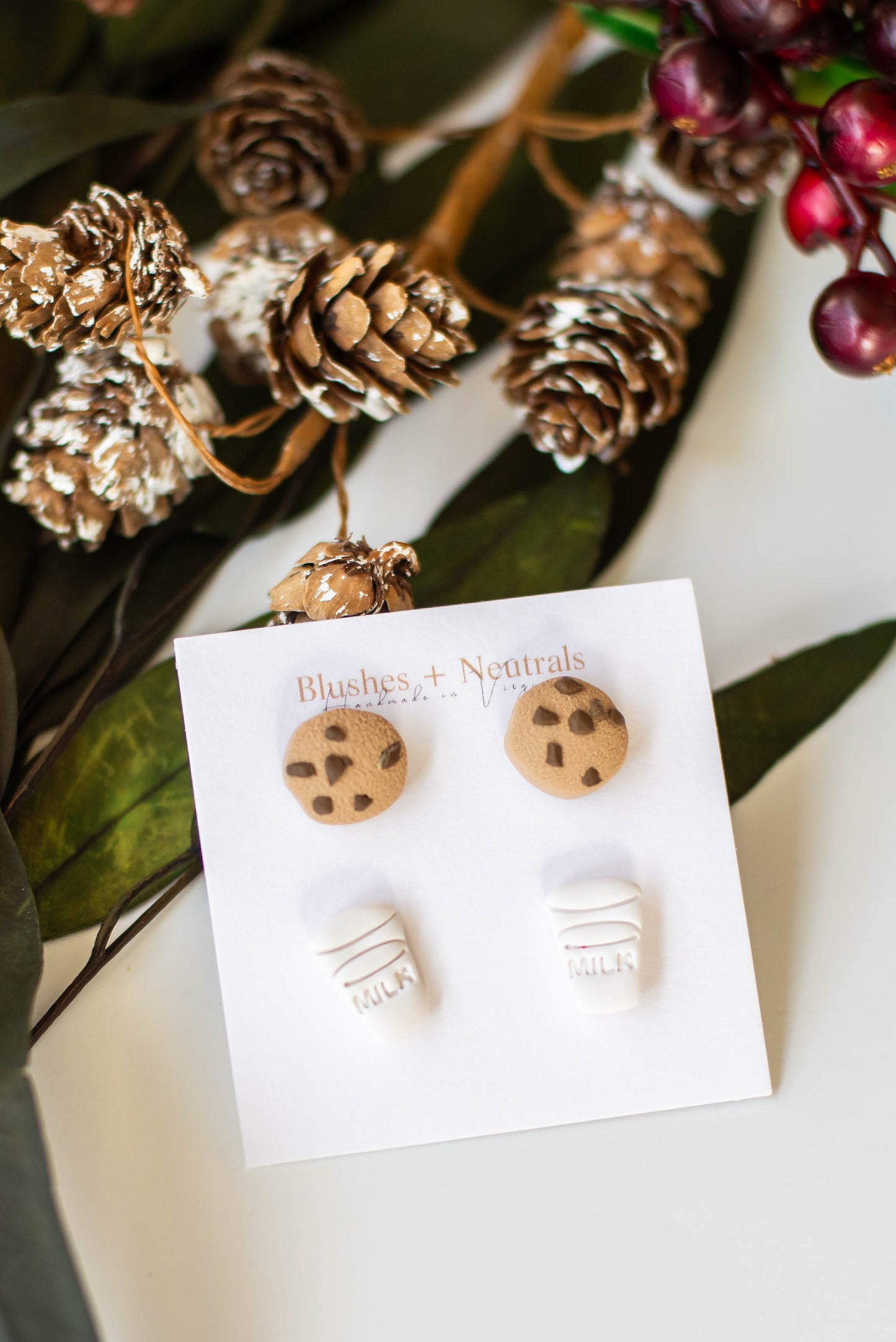 Milk and Cookies Stud Earrings