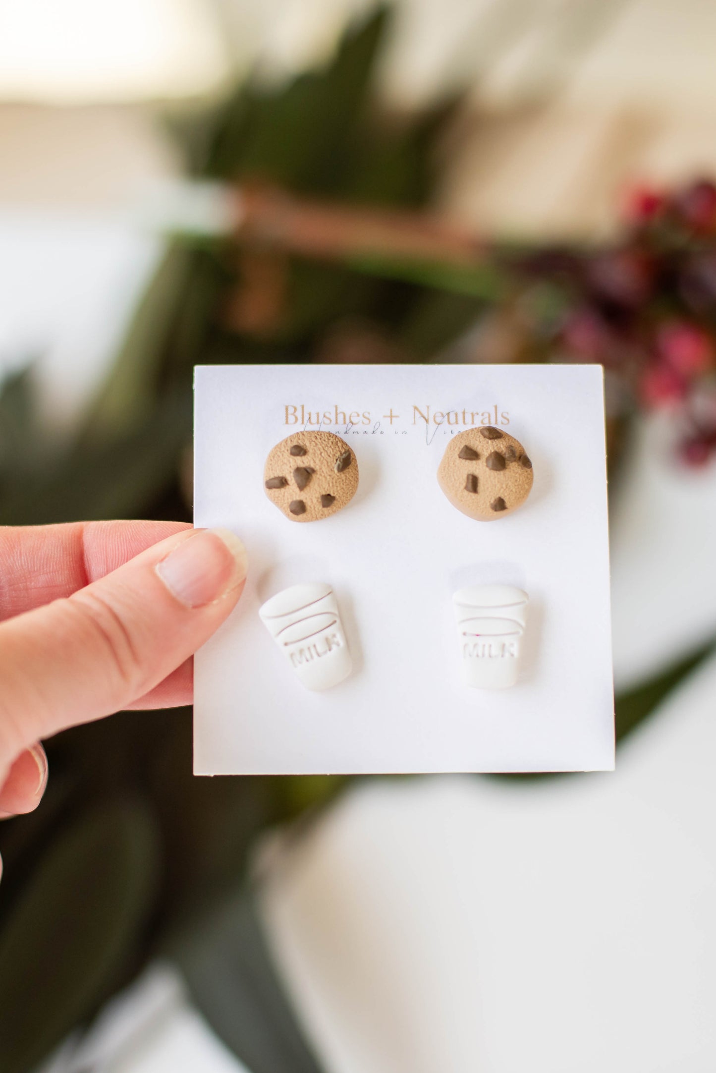 Milk and Cookies Stud Earrings