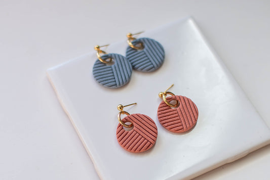 Lightweight Geometric Clay Earrings