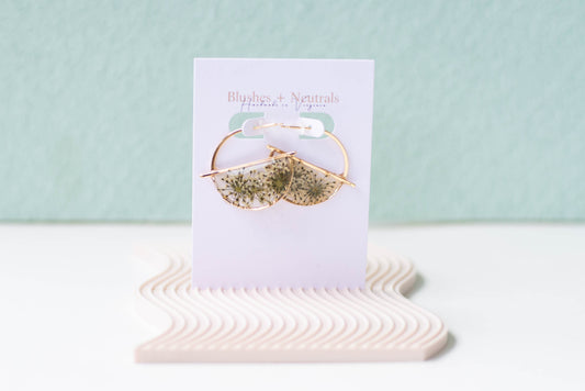 Queen Ann's Lace Gold Hoops