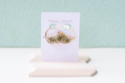 Queen Ann's Lace Gold Hoops