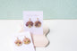 Pressed Slipper Flower Earrings