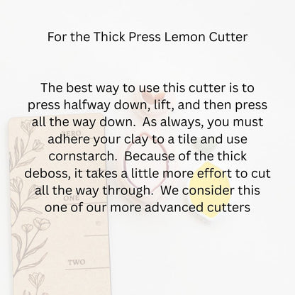 Lemon *Thick Press* Clay Cutter