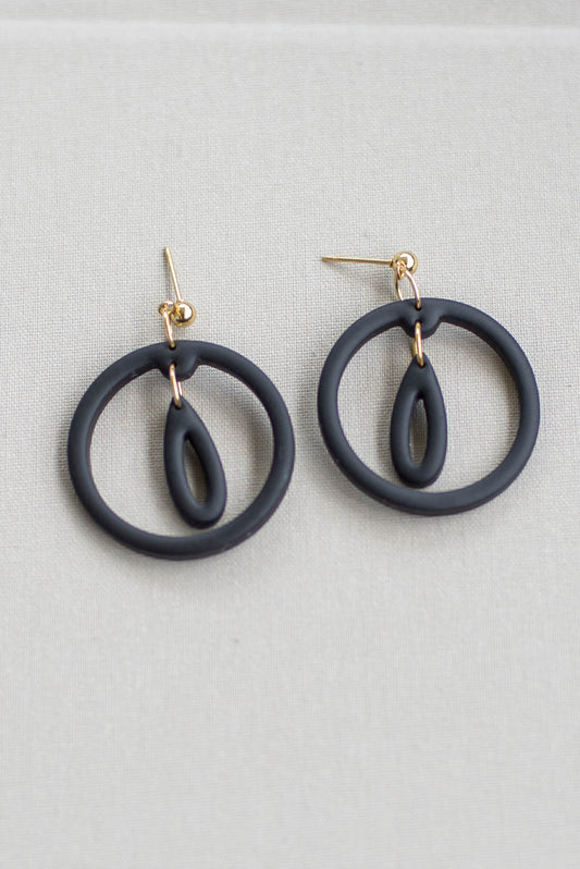 Clay Black Dangles | Movement Collection
