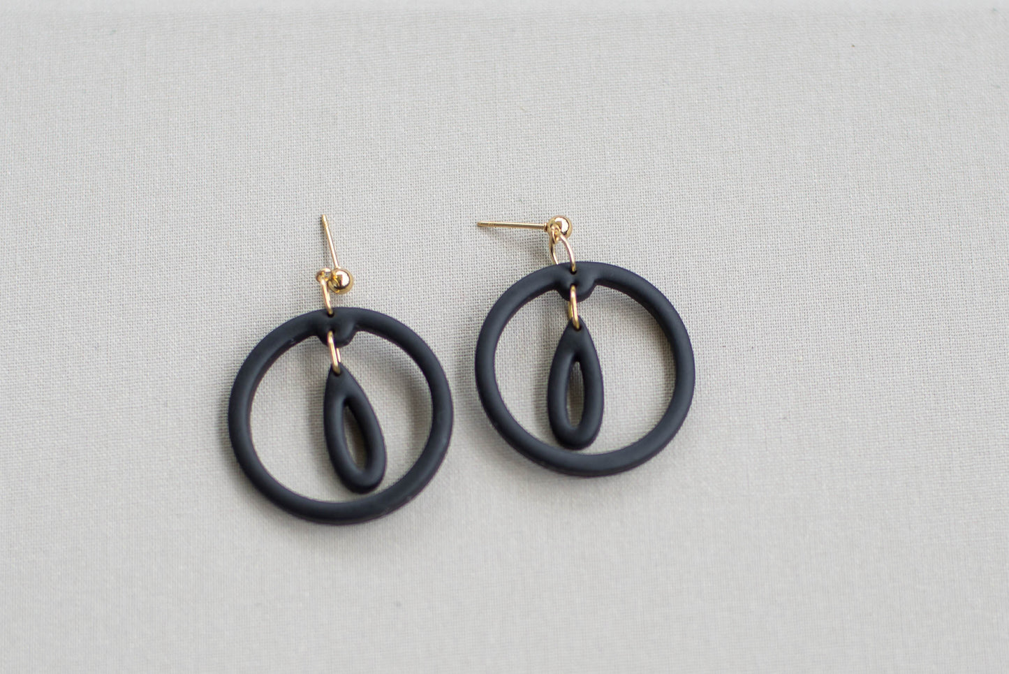 Clay Black Dangles | Movement Collection