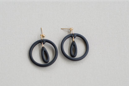 Clay Black Dangles | Movement Collection
