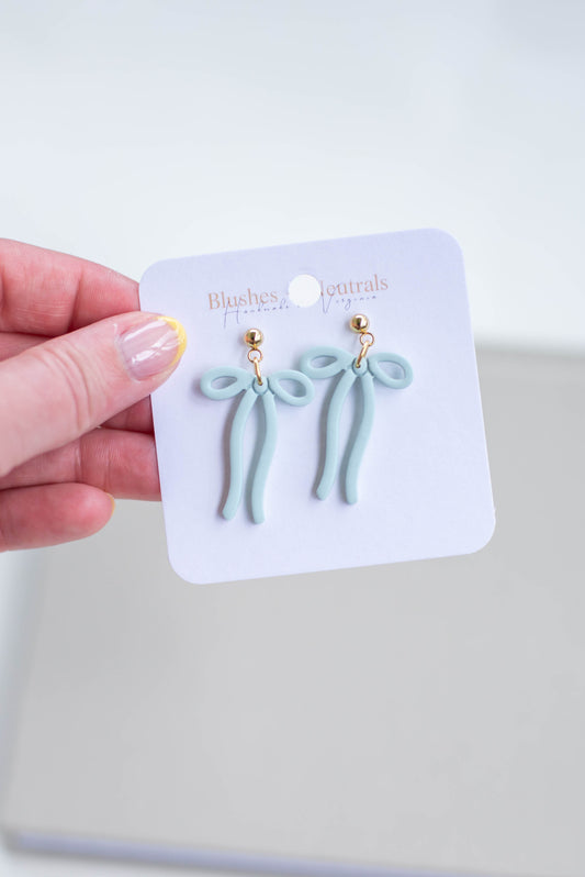 Cute Bow Dangles 24K Gold