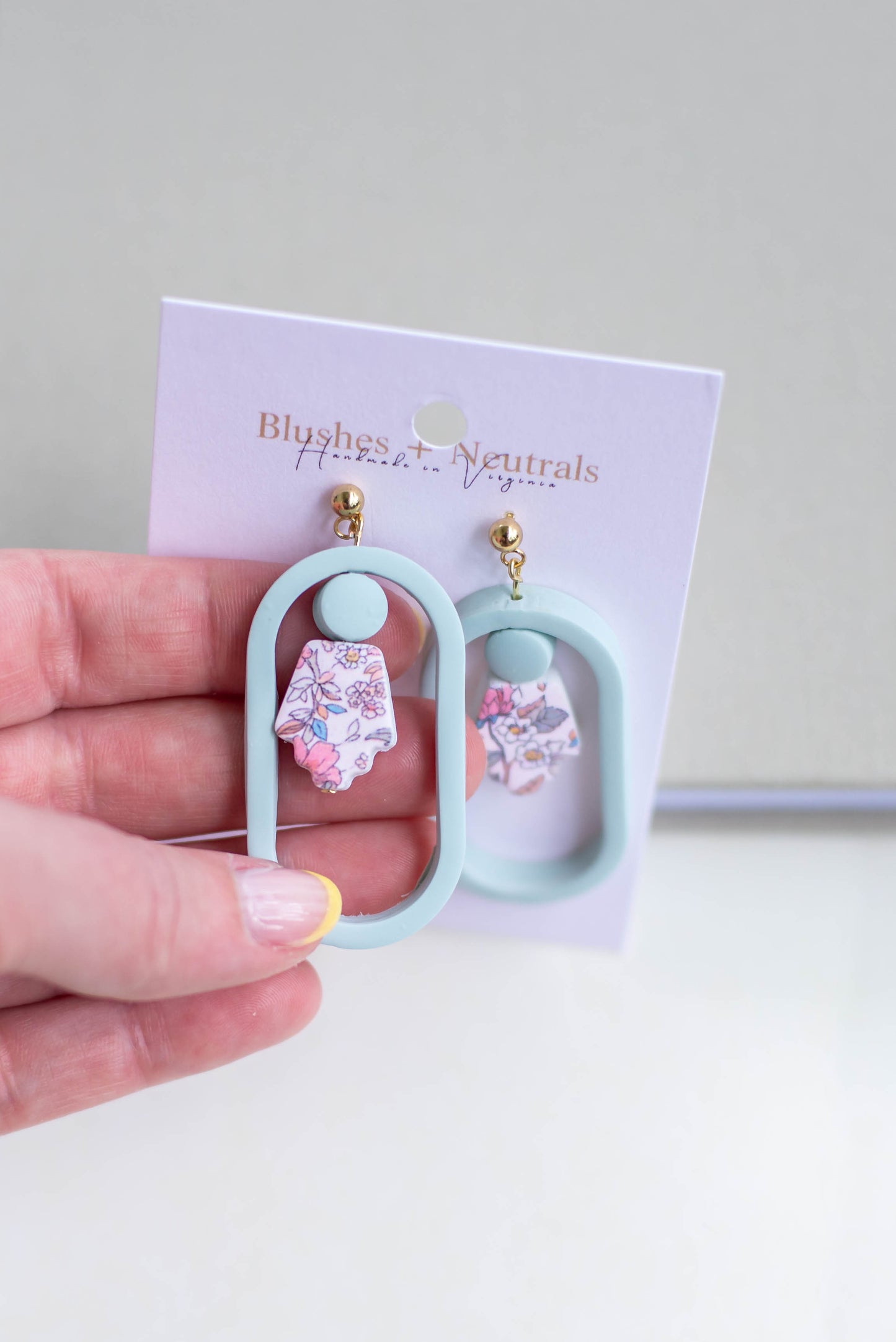 Mint and Floral Earrings | Movement Collection