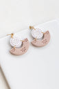 Embossed Neutral Clay Earrings
