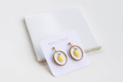 Lemon Clay Earrings