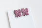 Lined Bow Earrings